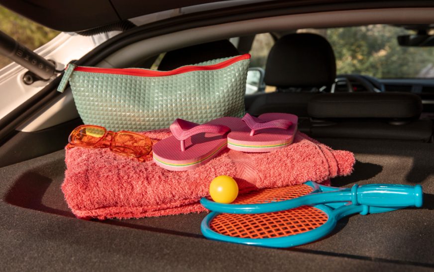 personal belongings in the car